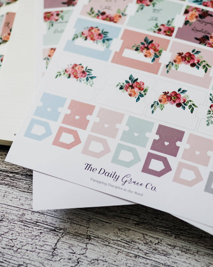 Floral Bible Tabs