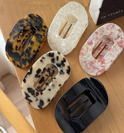 Jumbo Lay Flat Oval Hair Claw Clips Secure Styling | 40H993