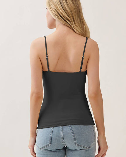 JC57552 - DOUBLE LAYER AT FY & BK V NECK CAMI TOP