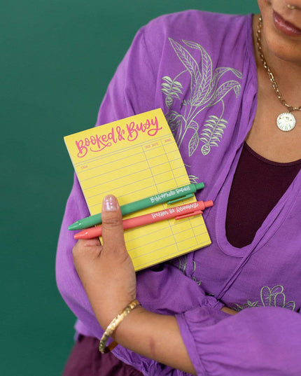 Bookish Babe Reading Jotter Colored Gel Pen Gift Set of 4