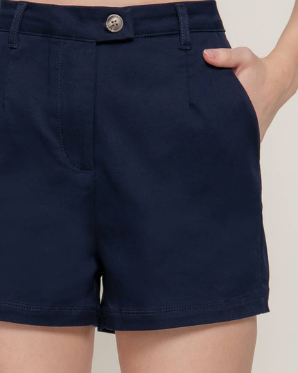 High Waist Side Pocket Stretch Shorts