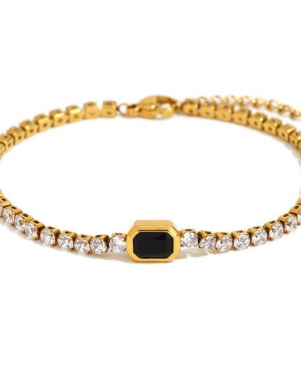 18K STAINLESS STEEL TARNISH FREE GEMSTONE BRACELET | 40B5212