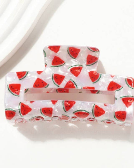 LARGE PVC FRUIT STRAWBERRY LEMON HAIR CLAW CLIPS | 40H944