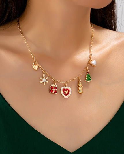 CHARM NECKLACE-Christmas Heart Tree Snowflake | 80N93298