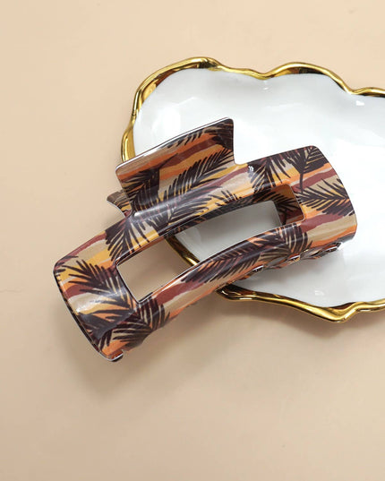 Large Fall Leaf Pattern Hair Claw Clips | 40H995