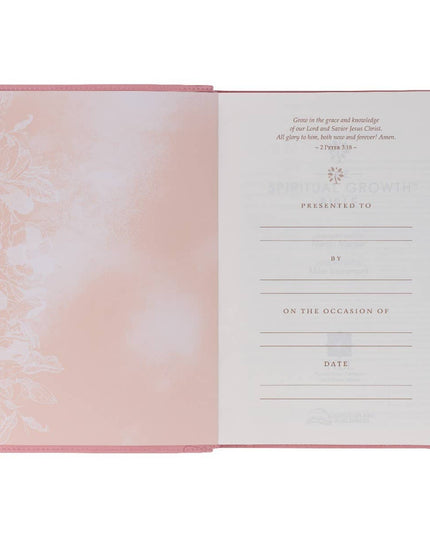 NLT, The Spiritual Growth Bible Faux Leather, Pink