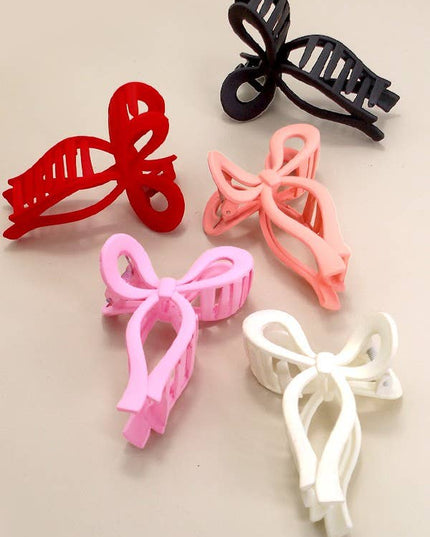 MATTE BOW HAIR CLAW CLIPS | 40H721