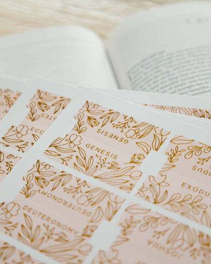 Gold Foil Bible Tabs - Carnation