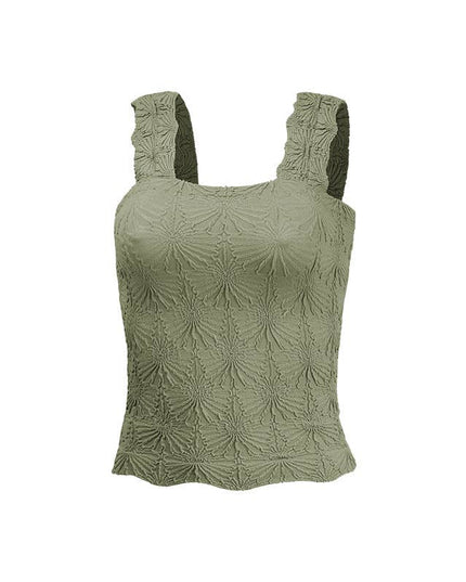 Flowers Jacquard fitted Tank -12 COLORS