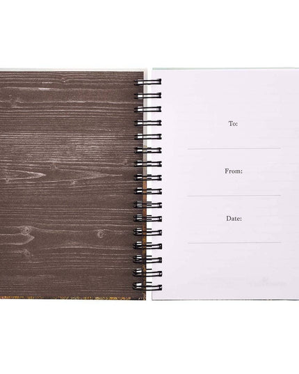 Be Strong and Courageous Large Wirebound Journal with Elasti