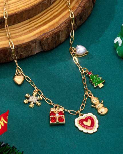 CHARM NECKLACE-Christmas Heart Tree Snowflake | 80N93298