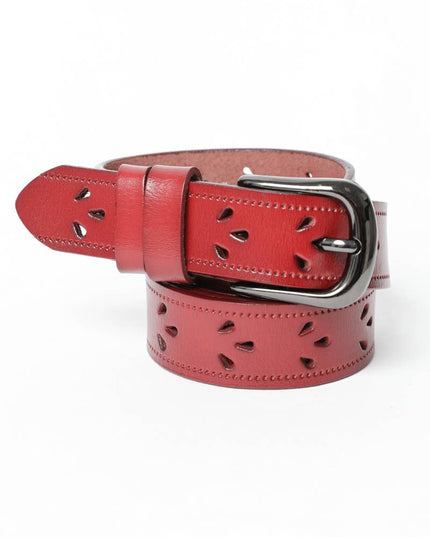 Leather Belt with Petal Design 🌟 – Available in 5 Colors