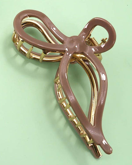 JUMBO CELLULOSE CASTING BOW HAIR CLAW CLIPS | 40H759