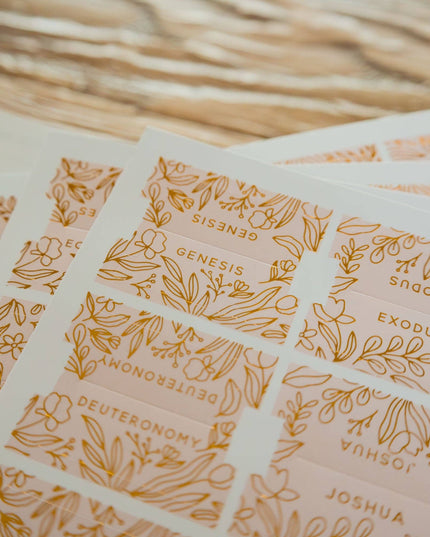 Gold Foil Bible Tabs - Carnation