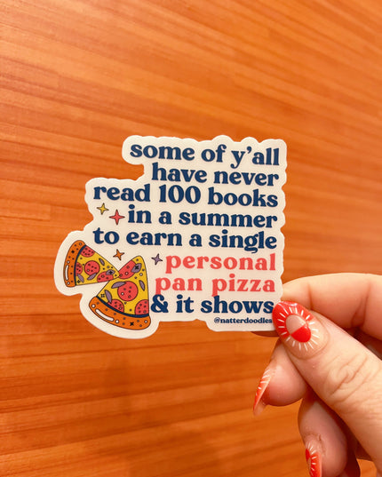 Personal Pan Pizza Viral Sticker – Bookworm Nostalgia, 90s