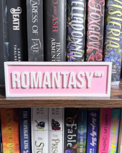 Romantasy Street Sign | Bookshelf Decor