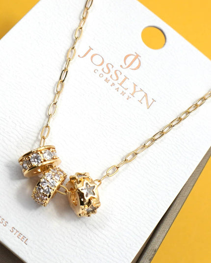 18K STAINLESS STEEL TARNISH FREE BARREL NECKLACE | 40NK9639