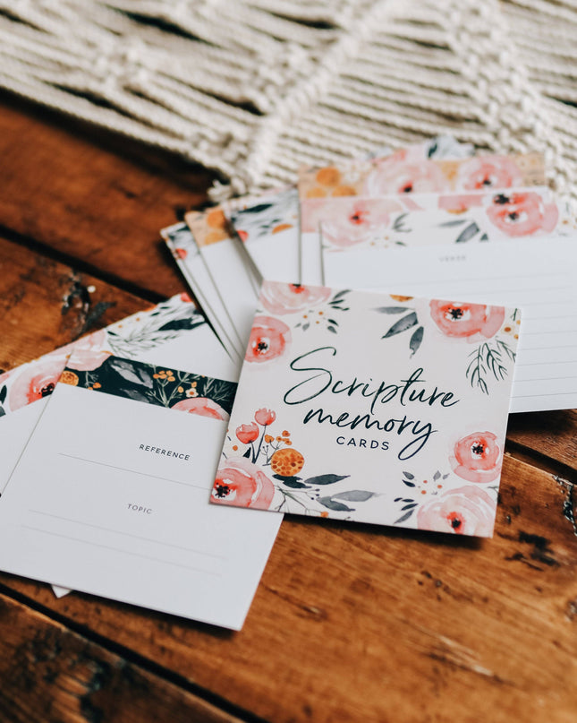Floral Scripture Memory Cards