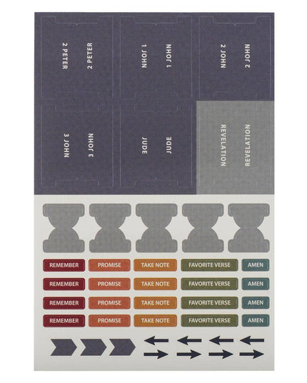 Bible Indexing Tabs Multi-Color Coded
