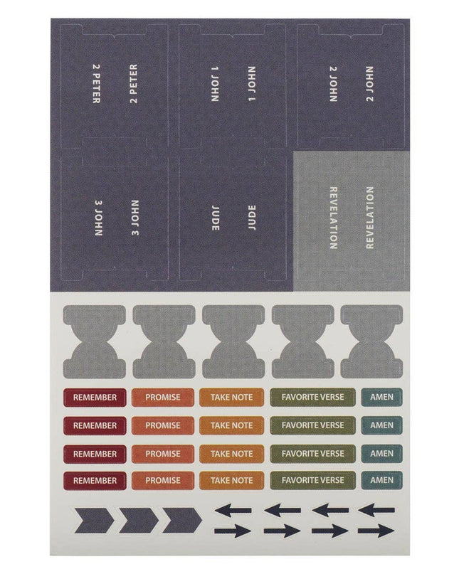 Bible Indexing Tabs Multi-Color Coded
