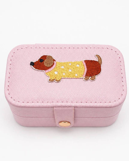 Doggy Dachshund Travel Jewelry Organizer Box Case | 40P653