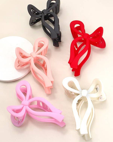 MATTE BOW HAIR CLAW CLIPS | 40H721