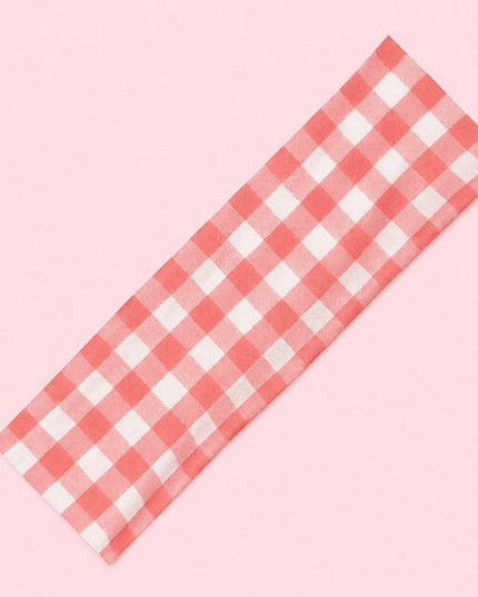 Red Gingham & Black Polka Dot Headband 2-pc Set| 40HWP604